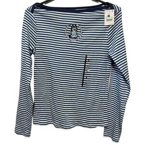 💙 NWT Bluey Striped Long Sleeve Tee with Embroidered Meditating Patch |
